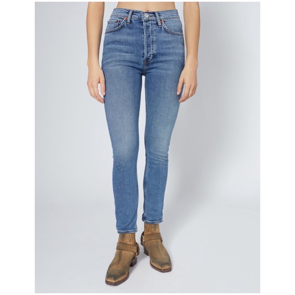REDONE - High rise ankle crop jeans